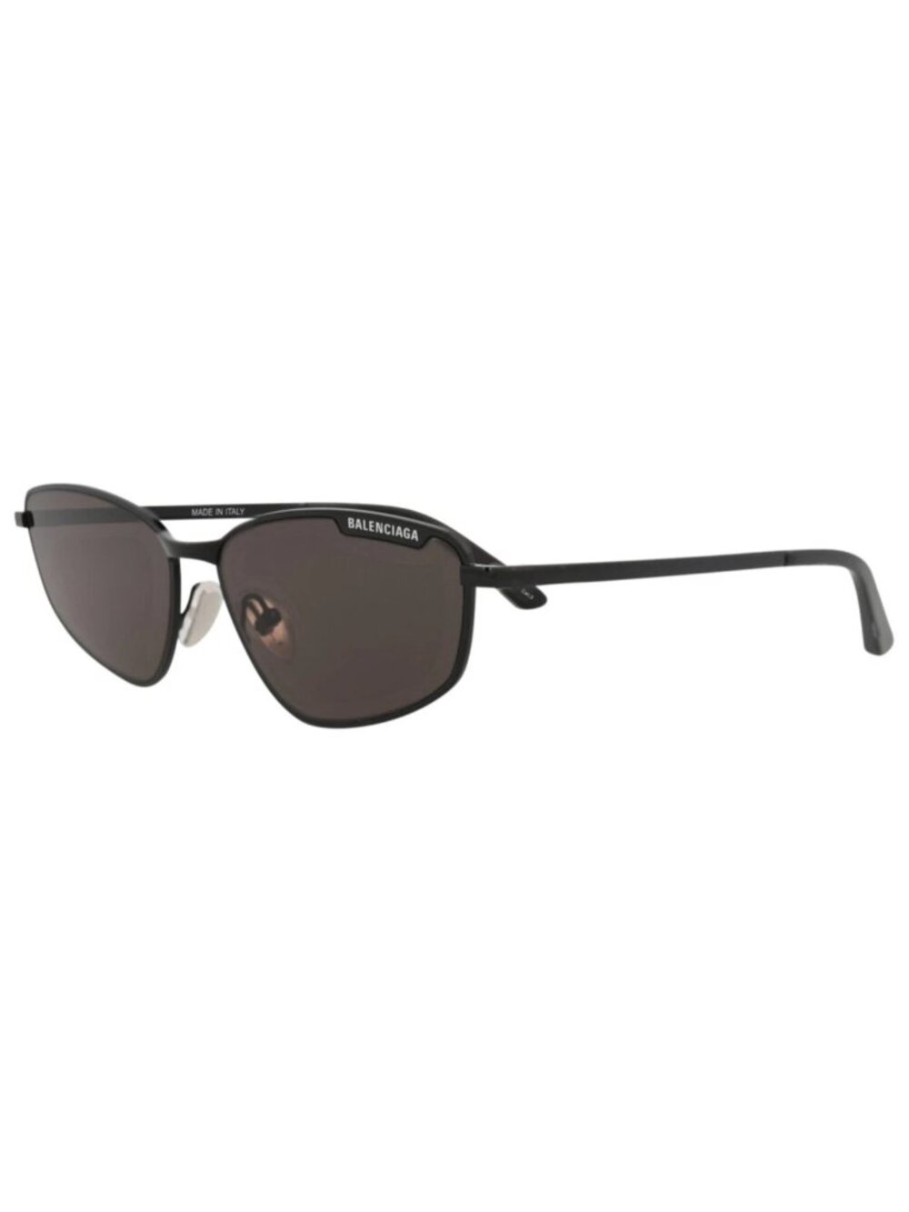 New Balenciaga Women's Sunglasses Square Rectangle Metal Frame Unisex Black Grey